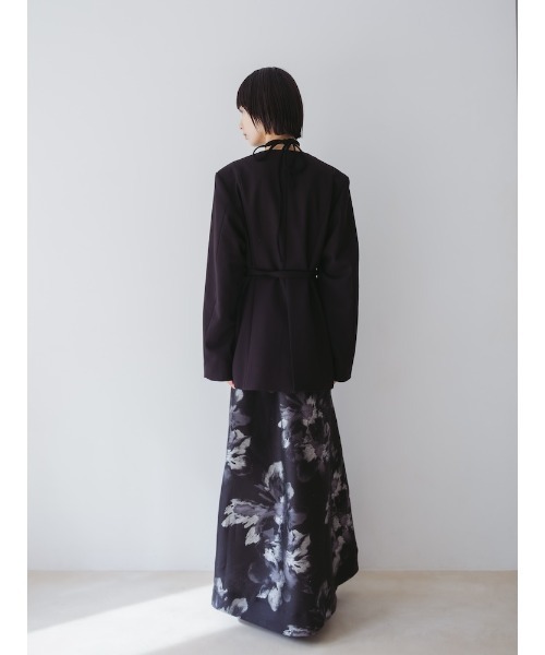 sahara(サハラ)の「2way Slit Sleeve Belted Jacket/2ウェイスリットスリーブベルティドジャケット(ノーカラージャケット・レディース・ブラック/ブラウン/グレー・FREE)」の12枚目の写真
