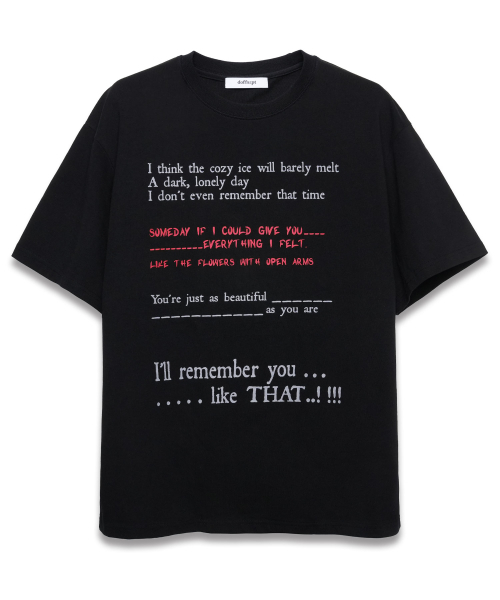 DOFFSEPT(ドフセプト)の「フローラルウィスパーTシャツ(ブラック)(Tシャツ/カットソー・レディース・その他・FREE)」の2枚目の写真