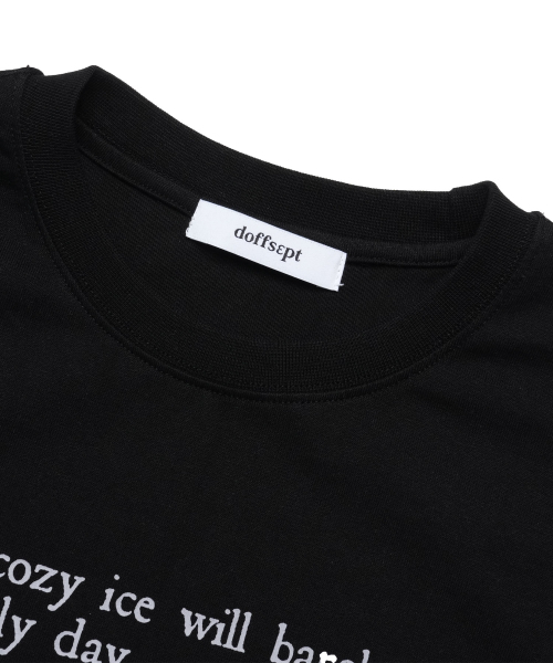 DOFFSEPT(ドフセプト)の「フローラルウィスパーTシャツ(ブラック)(Tシャツ/カットソー・レディース・その他・FREE)」の4枚目の写真