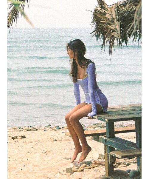 SURFEA(サーフィー)の「RIBBED CARDIGAN_LAVENDER(カーディガン/ボレロ・レディース・その他・M/L)」の4枚目の写真