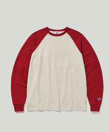 EASTGATE（イーストゲート）の「ヘリテージラグランロングスリーブバーガンディ（Tシャツ/カットソー）」