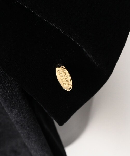 CAROLINA GLASER（カロリナ グレイサー）の「ベロア リボン パール バニティバッグ（ショルダーバッグ・レディース・ブラック・ONE SIZE）」の16枚目の写真