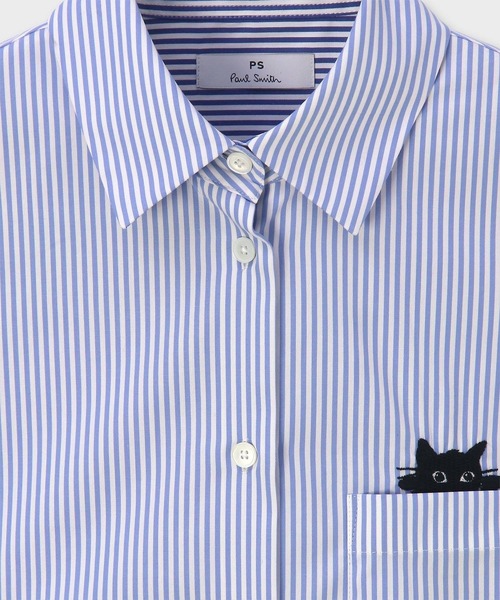 ウィメンズ キャットエンブロイダリーシャツ / 165307 357BC（シャツ