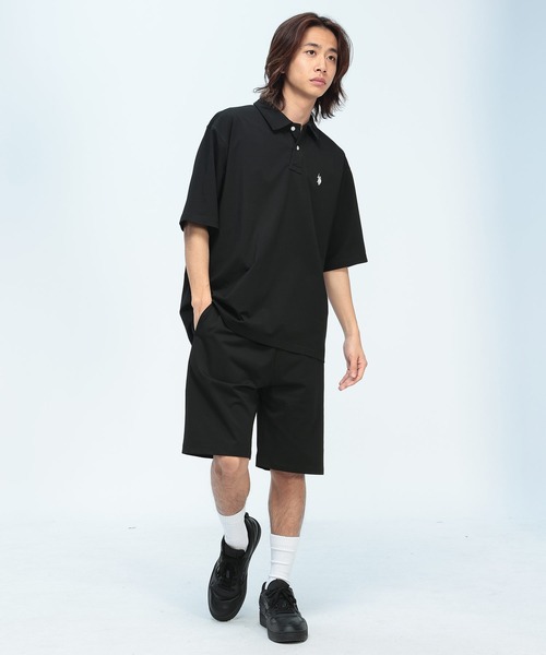 U.S. POLO ASSN.(ユーエスポロアッスン)の「U.S. POLO ASSN. (ユーエスポロアッスン) 半袖ポロシャツ ワンポイント ポロ オーバーサイズ PLM61101(ポロシャツ・メンズ・ブラック/ホワイト/ネイビー・M/L/LL)」の6枚目の写真