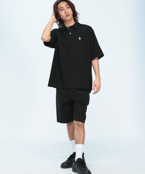 U.S. POLO ASSN.(ユーエスポロアッスン)の「U.S. POLO ASSN. (ユーエスポロアッスン) 半袖ポロシャツ ワンポイント ポロ オーバーサイズ PLM61101(ポロシャツ・メンズ・ブラック/ホワイト/ネイビー・M/L/LL)」の7枚目の写真