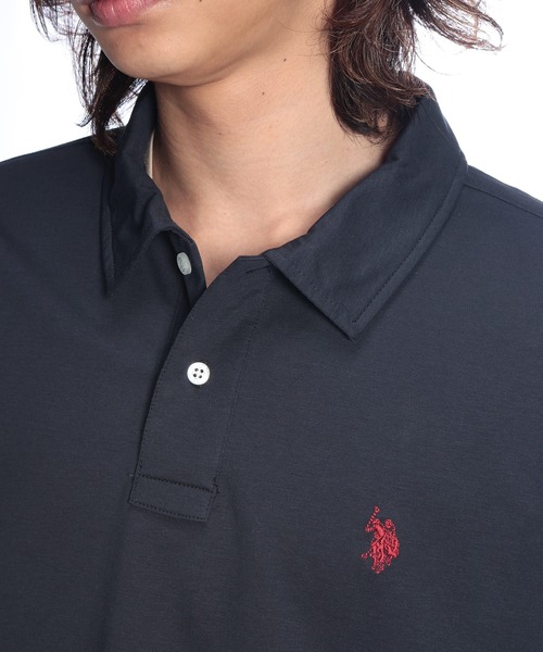 U.S. POLO ASSN.(ユーエスポロアッスン)の「U.S. POLO ASSN. (ユーエスポロアッスン) 半袖ポロシャツ ワンポイント ポロ オーバーサイズ PLM61101(ポロシャツ・メンズ・ブラック/ホワイト/ネイビー・M/L/LL)」の16枚目の写真