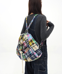 SONNETOFNIGHT（ソネットオブナイト）の「パッチワーク3段変身バッグチェックパターン-ラージL（バックパック/リュック）」