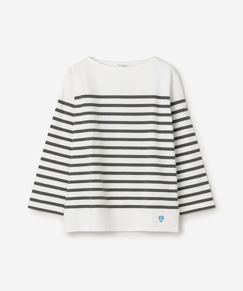 ORCIVAL（オーシバル）の「ORCIVAL | ラッセル ボートネック フレンチセーラーTシャツ WOMEN（Tシャツ/カットソー・レディース・グレー系その他/ブルー系その他・3/2/1）」の2枚目の写真