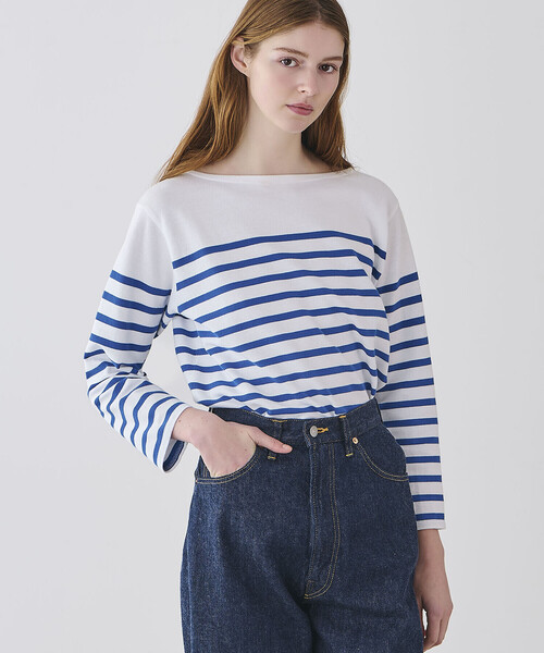 ORCIVAL（オーシバル）の「ORCIVAL | ラッセル ボートネック フレンチセーラーTシャツ WOMEN（Tシャツ/カットソー・レディース・グレー系その他/ブルー系その他・3/2/1）」の9枚目の写真