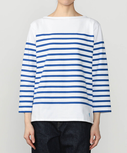 ORCIVAL（オーシバル）の「ORCIVAL | ラッセル ボートネック フレンチセーラーTシャツ WOMEN（Tシャツ/カットソー・レディース・グレー系その他/ブルー系その他・3/2/1）」の16枚目の写真