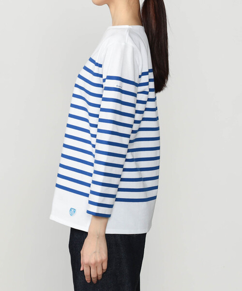 ORCIVAL（オーシバル）の「ORCIVAL | ラッセル ボートネック フレンチセーラーTシャツ WOMEN（Tシャツ/カットソー・レディース・グレー系その他/ブルー系その他・3/2/1）」の17枚目の写真
