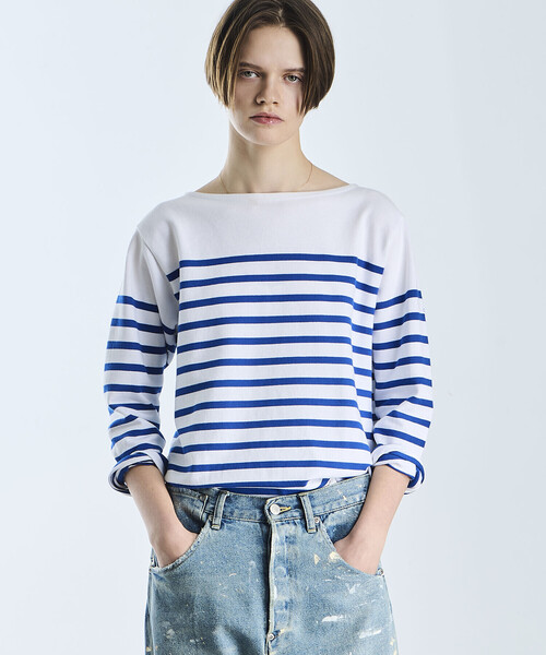 ORCIVAL（オーシバル）の「ORCIVAL | ラッセル ボートネック フレンチセーラーTシャツ WOMEN（Tシャツ/カットソー・レディース・グレー系その他/ブルー系その他・3/2/1）」の21枚目の写真