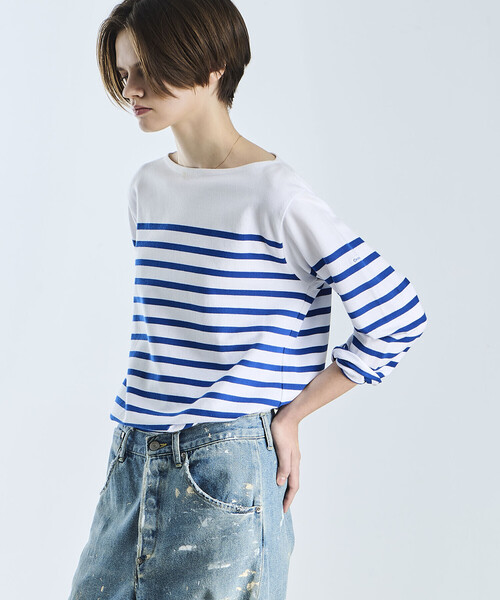 ORCIVAL（オーシバル）の「ORCIVAL | ラッセル ボートネック フレンチセーラーTシャツ WOMEN（Tシャツ/カットソー・レディース・グレー系その他/ブルー系その他・3/2/1）」の22枚目の写真