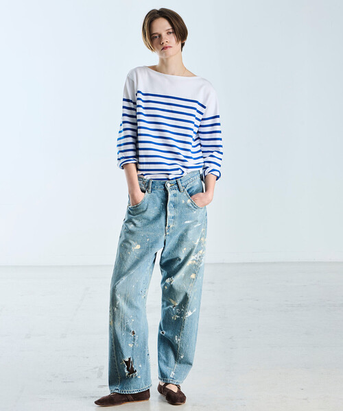 ORCIVAL（オーシバル）の「ORCIVAL | ラッセル ボートネック フレンチセーラーTシャツ WOMEN（Tシャツ/カットソー・レディース・グレー系その他/ブルー系その他・3/2/1）」の4枚目の写真