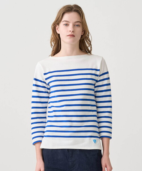 ORCIVAL（オーシバル）の「ORCIVAL | ラッセル ボートネック フレンチセーラーTシャツ WOMEN（Tシャツ/カットソー・レディース・グレー系その他/ブルー系その他・3/2/1）」の5枚目の写真