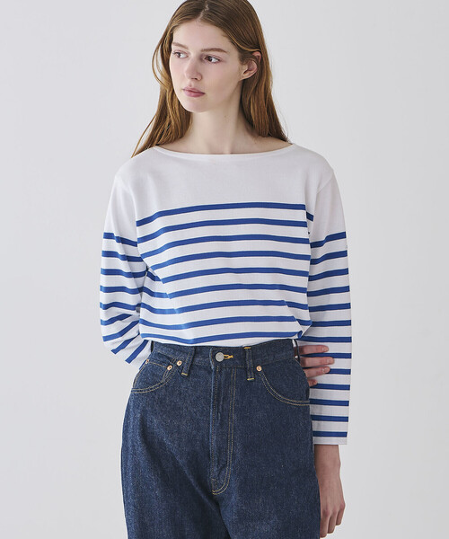 ORCIVAL（オーシバル）の「ORCIVAL | ラッセル ボートネック フレンチセーラーTシャツ WOMEN（Tシャツ/カットソー・レディース・グレー系その他/ブルー系その他・3/2/1）」の7枚目の写真