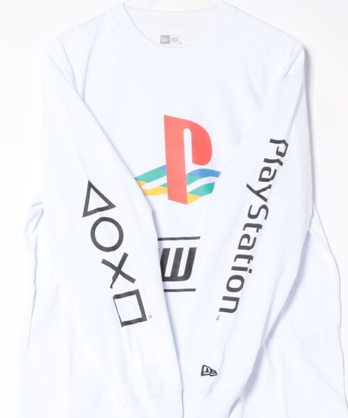 NEW ERA(ニューエラ)の「【NEW ERA】長袖 オーバーサイズド コットン Tシャツ PlayStation プレイステーション ファミリーマーク ニューエラロゴ(Tシャツ/カットソー・メンズ・ブラック/ホワイト・S/L/M)」の13枚目の写真