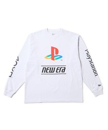 NEW ERA（ニューエラ）の「【NEW ERA】長袖 オーバーサイズド コットン Tシャツ PlayStation プレイステーション ファミリーマーク ニューエラロゴ（Tシャツ/カットソー）」
