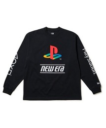 NEW ERA（ニューエラ）の「【NEW ERA】長袖 オーバーサイズド コットン Tシャツ PlayStation プレイステーション ファミリーマーク ニューエラロゴ（Tシャツ/カットソー）」