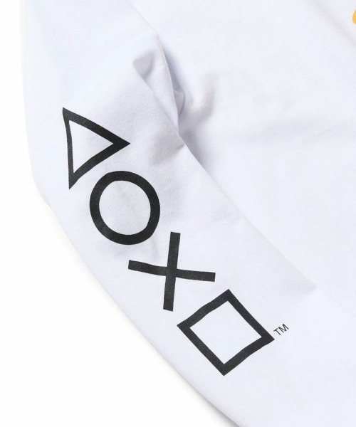 NEW ERA(ニューエラ)の「【NEW ERA】長袖 オーバーサイズド コットン Tシャツ PlayStation プレイステーション ファミリーマーク ニューエラロゴ(Tシャツ/カットソー・メンズ・ブラック/ホワイト・S/L/M)」の5枚目の写真