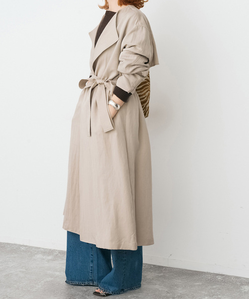 K*A様 美品Spick & Span スピックアンドスパン ノーカラーリバーコ Spick & Spanスピックアンドスパン】ノーカラーリバーコート