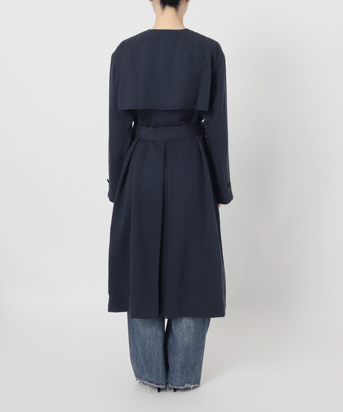 Spick & Span（スピックアンドスパン）の「ノーカラーコート（ノーカラーコート・レディース・ネイビー/ベージュ・38/36）」の18枚目の写真