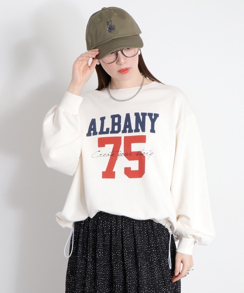 cepo(セポ)の「ミニ裏毛フェード加工スソドロストプルオーバー(Tシャツ/カットソー・レディース・オフホワイト/チャコール/ベージュ・M)」の2枚目の写真