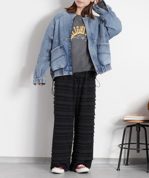 cepo(セポ)の「ミニ裏毛フェード加工スソドロストプルオーバー(Tシャツ/カットソー・レディース・オフホワイト/チャコール/ベージュ・M)」の20枚目の写真