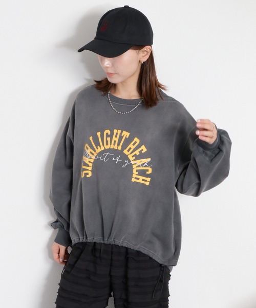 cepo(セポ)の「ミニ裏毛フェード加工スソドロストプルオーバー(Tシャツ/カットソー・レディース・オフホワイト/チャコール/ベージュ・M)」の21枚目の写真