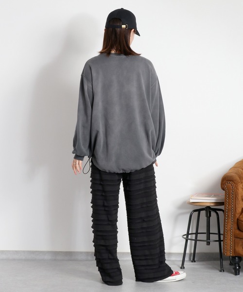 cepo(セポ)の「ミニ裏毛フェード加工スソドロストプルオーバー(Tシャツ/カットソー・レディース・オフホワイト/チャコール/ベージュ・M)」の15枚目の写真