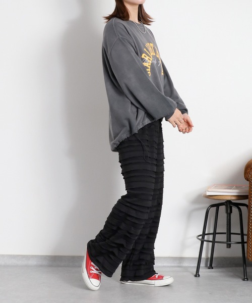 cepo(セポ)の「ミニ裏毛フェード加工スソドロストプルオーバー(Tシャツ/カットソー・レディース・オフホワイト/チャコール/ベージュ・M)」の17枚目の写真