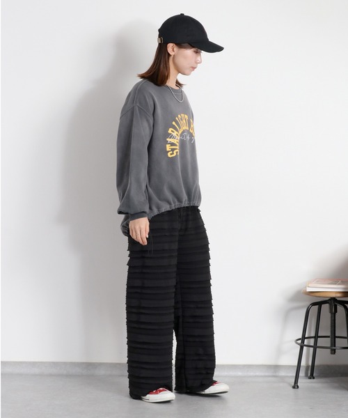 cepo(セポ)の「ミニ裏毛フェード加工スソドロストプルオーバー(Tシャツ/カットソー・レディース・オフホワイト/チャコール/ベージュ・M)」の16枚目の写真