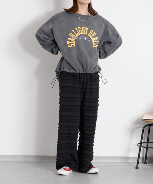 cepo(セポ)の「ミニ裏毛フェード加工スソドロストプルオーバー(Tシャツ/カットソー・レディース・オフホワイト/チャコール/ベージュ・M)」の18枚目の写真