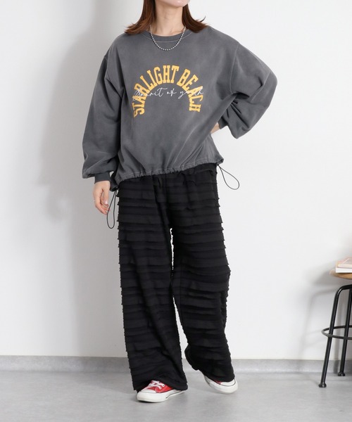 cepo(セポ)の「ミニ裏毛フェード加工スソドロストプルオーバー(Tシャツ/カットソー・レディース・オフホワイト/チャコール/ベージュ・M)」の19枚目の写真