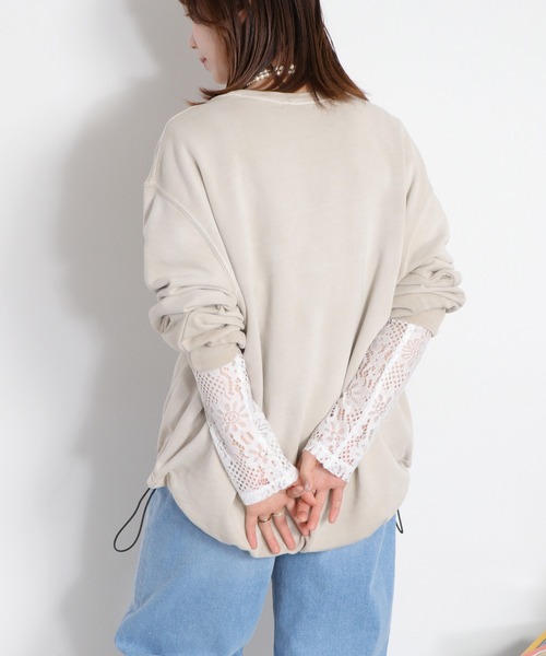 cepo(セポ)の「ミニ裏毛フェード加工スソドロストプルオーバー(Tシャツ/カットソー・レディース・オフホワイト/チャコール/ベージュ・M)」の13枚目の写真