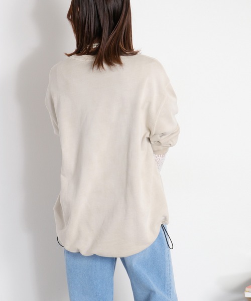cepo(セポ)の「ミニ裏毛フェード加工スソドロストプルオーバー(Tシャツ/カットソー・レディース・オフホワイト/チャコール/ベージュ・M)」の14枚目の写真