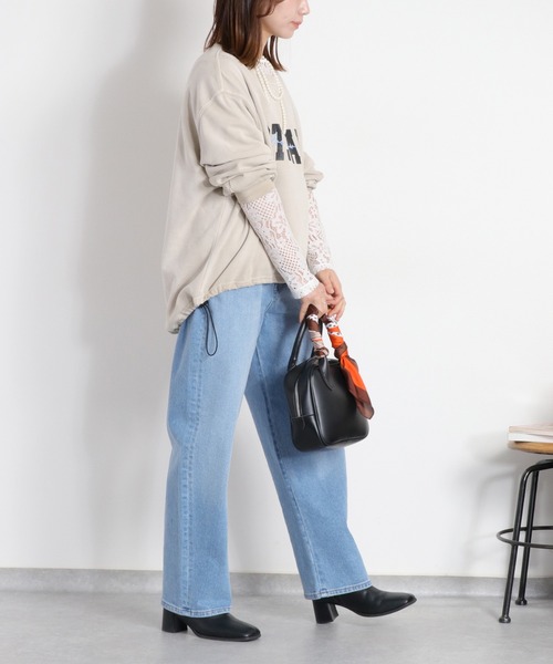 cepo(セポ)の「ミニ裏毛フェード加工スソドロストプルオーバー(Tシャツ/カットソー・レディース・オフホワイト/チャコール/ベージュ・M)」の8枚目の写真