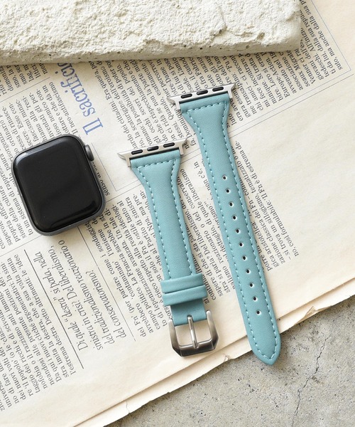 styiro(スタイロ)の「Apple Watch Band ニュアンスカラー スリムパフレザー(デジタル腕時計・レディース・ブラウン/グリーン/ブラック/ブルー/ラベンダー/ベージュ・42mm/38mm)」の8枚目の写真
