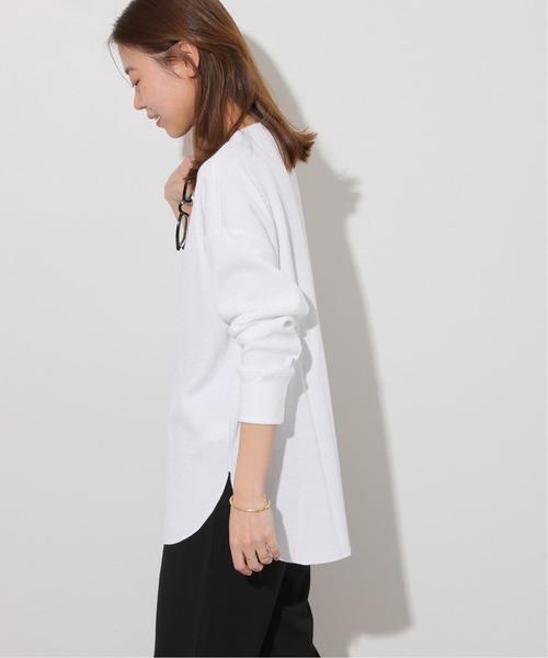 JOURNAL STANDARD relume（ジャーナルスタンダード　レリューム）の「《追加2》TCワッフルオーバーサイズロングスリーブTシャツ（Tシャツ/カットソー・レディース・ブラック/ホワイト/ストーン/チョコ・FREE）」の20枚目の写真