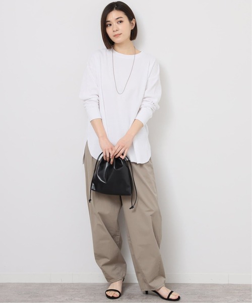 JOURNAL STANDARD relume（ジャーナルスタンダード　レリューム）の「《追加2》TCワッフルオーバーサイズロングスリーブTシャツ（Tシャツ/カットソー・レディース・ブラック/ホワイト/ストーン/チョコ・FREE）」の22枚目の写真