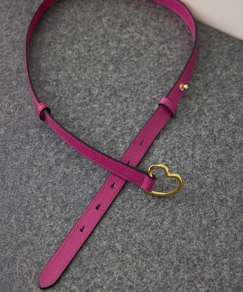 ROPE'（ロペ）の「ハートモチーフ 細ベルト（ベルト・レディース・グレー/ピンク系その他/ブラック・FREE）」の3枚目の写真