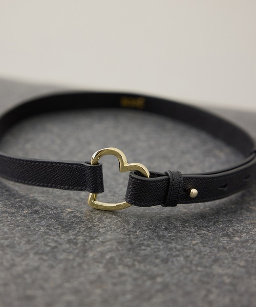 ROPE'（ロペ）の「ハートモチーフ 細ベルト（ベルト・レディース・グレー/ピンク系その他/ブラック・FREE）」の2枚目の写真