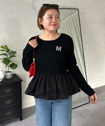 prose verse | 【MOMO】裾フリルドッキングトップス(Tシャツ/カットソー)