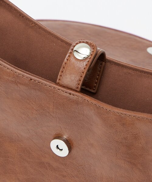 GRAIN（グレイン）の「【GRAIN/グレイン】ヴィンテージシンプル配色フラップバッグ（トートバッグ・レディース・イエロー/ブラウン/ブルー・FREE）」の15枚目の写真