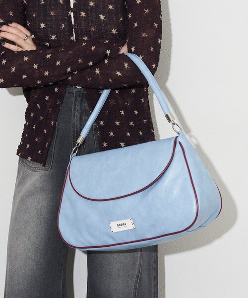 GRAIN（グレイン）の「【GRAIN/グレイン】ヴィンテージシンプル配色フラップバッグ（トートバッグ・レディース・イエロー/ブラウン/ブルー・FREE）」の19枚目の写真