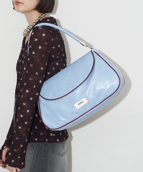 GRAIN（グレイン）の「【GRAIN/グレイン】ヴィンテージシンプル配色フラップバッグ（トートバッグ・レディース・イエロー/ブラウン/ブルー・FREE）」の22枚目の写真