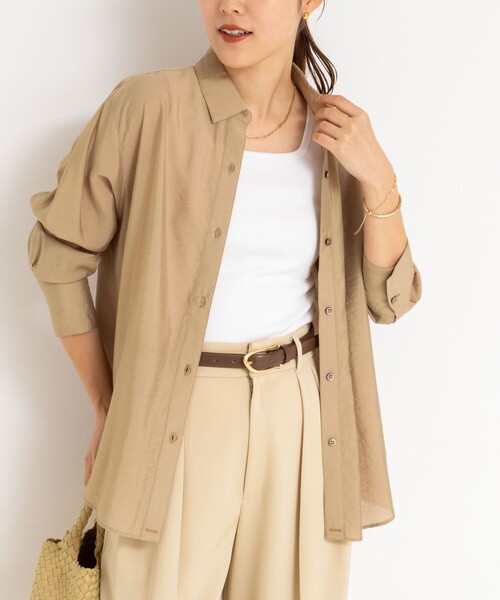 NOLLEY’S Sophi（ノーリーズソフィ）の「2WAYベアテレコタンクトプ（タンクトップ・レディース・ホワイト/ブラック/グレイッシュベージュ・FREE）」の4枚目の写真