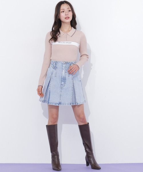JILL by JILL STUART(ジルバイジルスチュアート)の「構築パネルデニムミニスカート(スカート・レディース・ブルー/グレー・MEDIUM/SMALL)」の21枚目の写真
