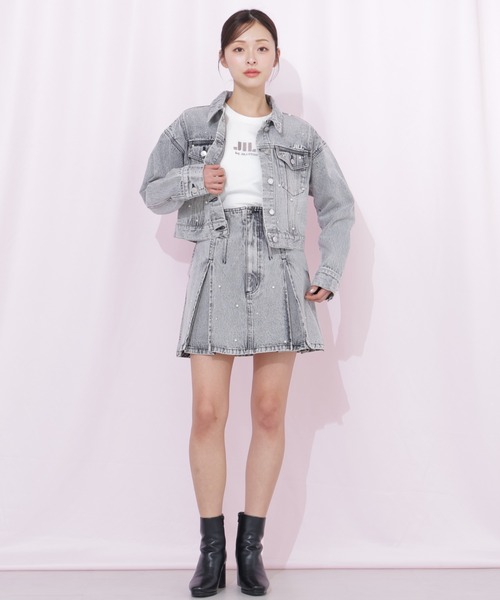 JILL by JILL STUART(ジルバイジルスチュアート)の「構築パネルデニムミニスカート(スカート・レディース・ブルー/グレー・MEDIUM/SMALL)」の9枚目の写真