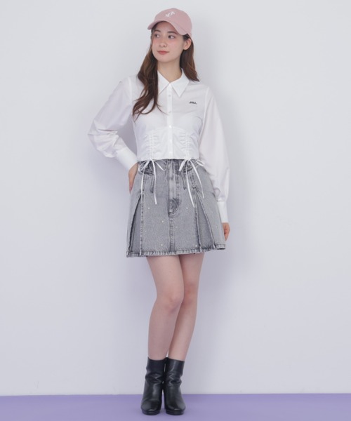 JILL by JILL STUART(ジルバイジルスチュアート)の「構築パネルデニムミニスカート(スカート・レディース・ブルー/グレー・MEDIUM/SMALL)」の15枚目の写真
